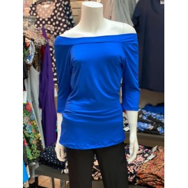 *Loulou Top bleu royal long