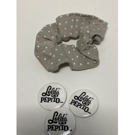 CHOUCHOUS **GRIS A POIS BLANC