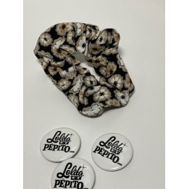 CHOUCHOUS **FLEURS BEIGE ET...