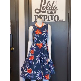 Nelly  Robe Circulaire bleu...